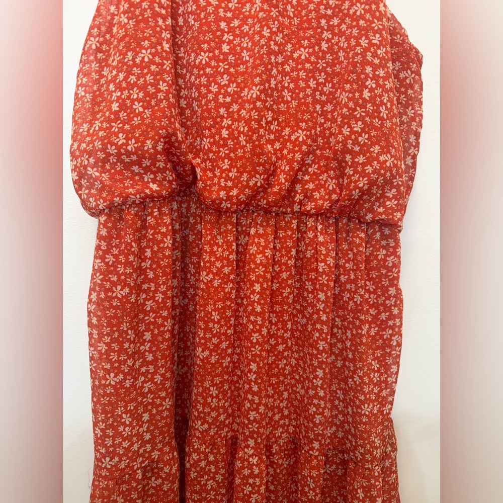 By & By Orange‎ Floral Spaghetti Dress Dress - Picture 2 of 13